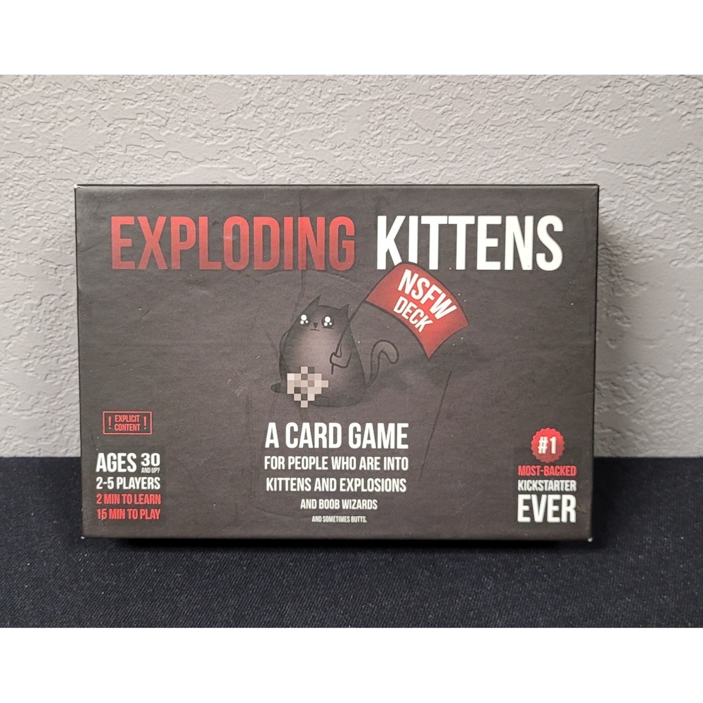 Exploding Kittens Card Game NSFW Edition Adults Only Party Game (New Open Box)